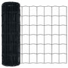 Euroaita 0,8 x 10 m PVC-pintainen rauta Harmaa