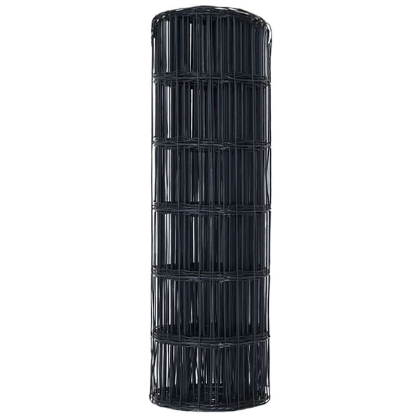 Euroaita 0,6 x 10 m PVC-pintainen rauta Harmaa