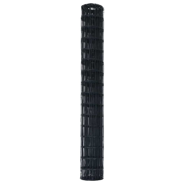 Euroaita 1,6 x 10 m PVC-pintainen rauta Harmaa
