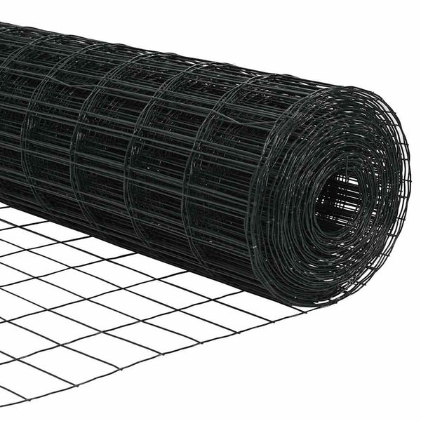 Euroaita 1 x 25 m PVC-pintainen rauta Harmaa