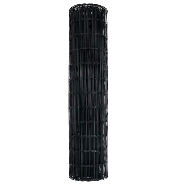 Euroaita 1,2 x 25 m PVC-pintainen rauta Harmaa