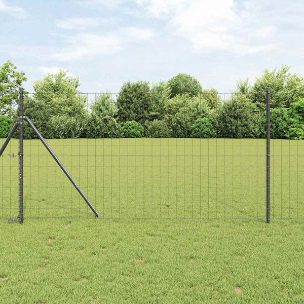 Euroaita 1,2 x 25 m PVC-pintainen rauta Harmaa