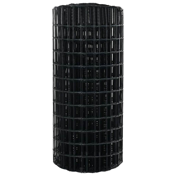 Euroaita 0,4 x 50 m PVC-pintainen rauta Harmaa
