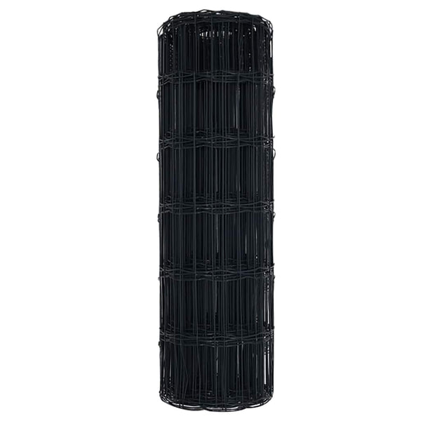 Euroaita 0,6 x 50 m PVC-pintainen rauta Harmaa