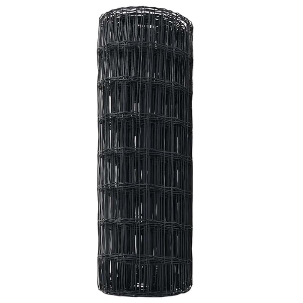 Euroaita 0,6 x 25 m PVC-pintainen rauta Harmaa