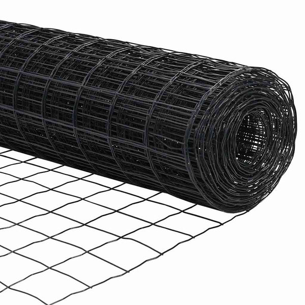Euroaita 0,4 x 50 m PVC-pintainen rauta Harmaa