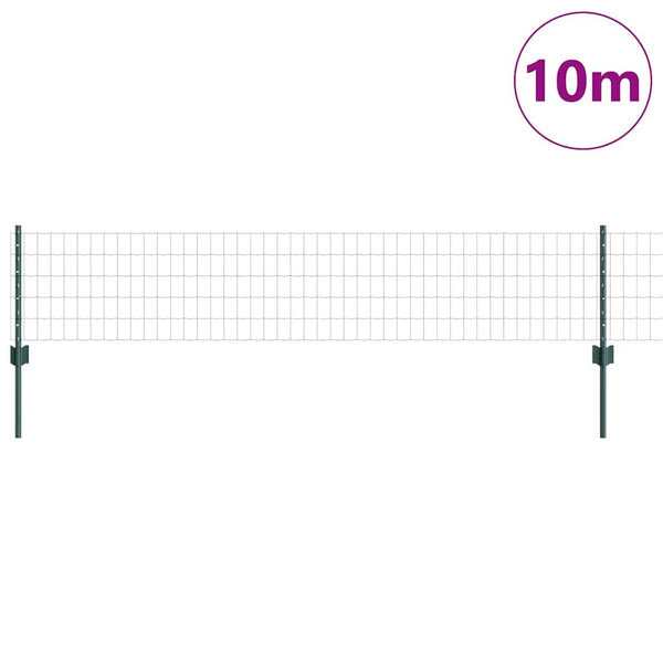 Euroaita with Post 10 x 0,4 m PVC-pinnoitettu teräs Vihreä