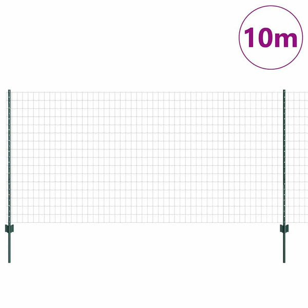 Euroaita with Post 10 x 1,2 m PVC-pinnoitettu teräs Vihreä