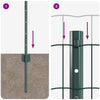 Euroaita with Post 10 x 0,8 m PVC-pinnoitettu teräs Vihreä