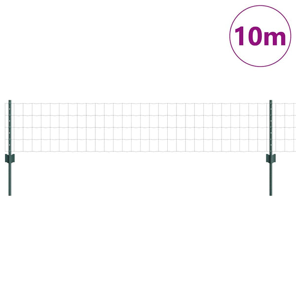 Euroaita with Post 10 x 0,4 m PVC-pinnoitettu teräs Vihreä