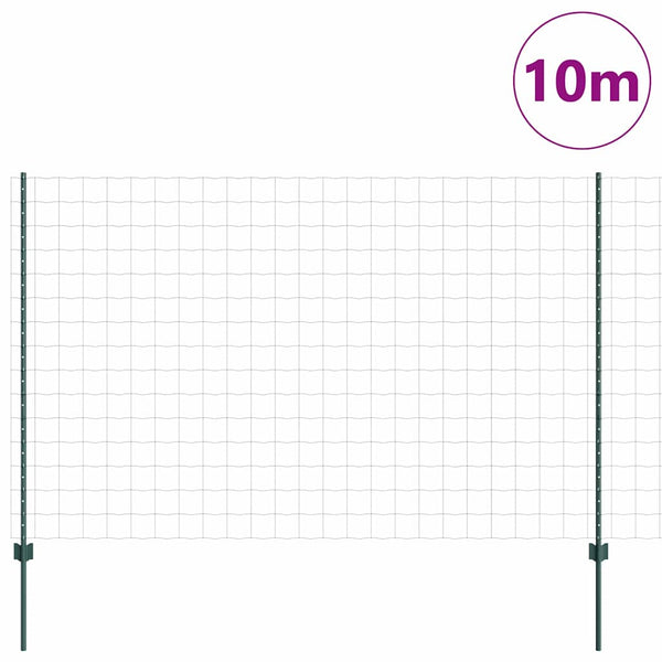 Euroaita with Post 10 x 1,6 m PVC-pinnoitettu teräs Vihreä