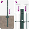 Euroaita with Post 25 x 0,6 m PVC-pinnoitettu teräs Vihreä