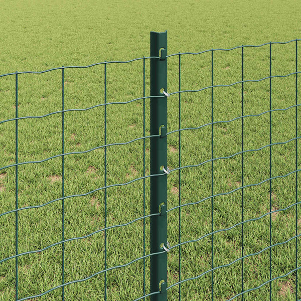 Euroaita with Post 25 x 0,8 m PVC-pinnoitettu teräs Vihreä