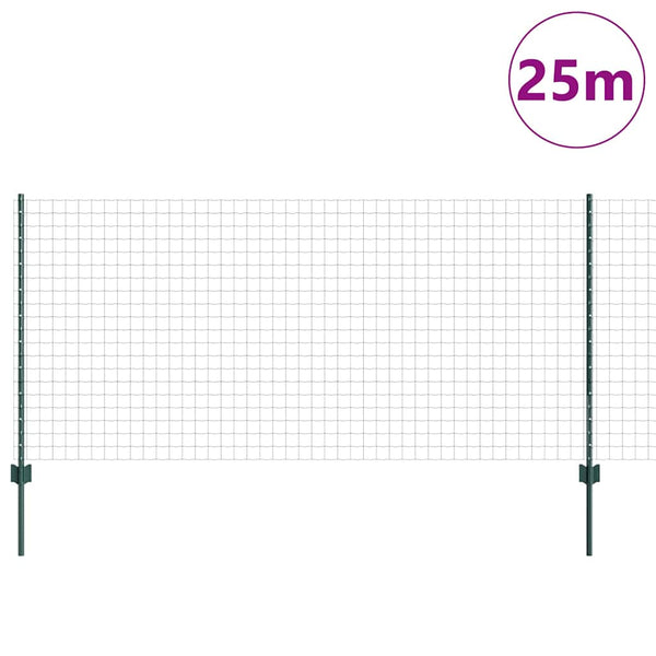 Euroaita with Post 25 x 1 m PVC-pinnoitettu teräs Vihreä Verkko