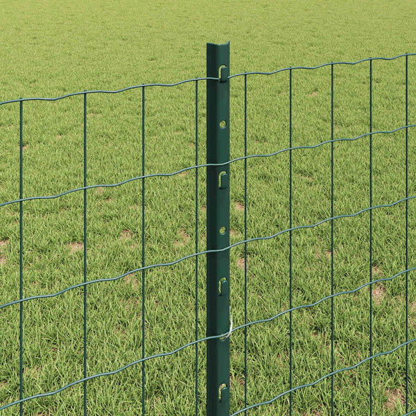 Euroaita with Post 25 x 0,8 m PVC-pinnoitettu teräs Vihreä