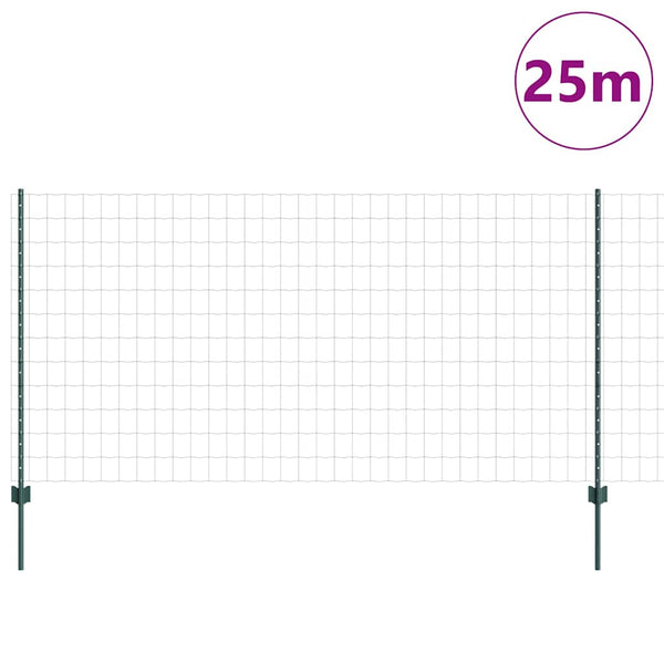 Euroaita with Post 25 x 1,2 m PVC-pinnoitettu teräs Vihreä