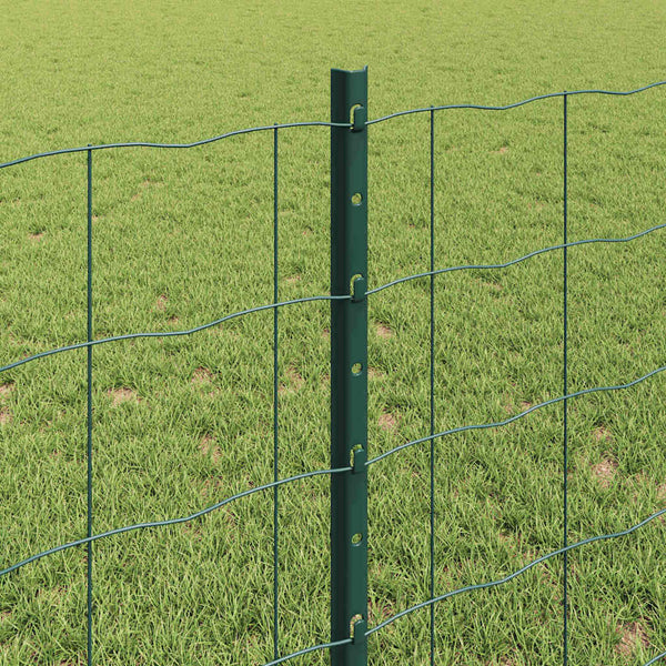 Euroaita with Post 25 x 0,8 m PVC-pinnoitettu teräs Vihreä