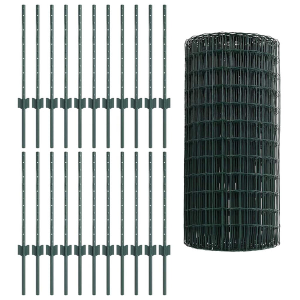 Euroaita with Post 50 x 0,6 m PVC-pinnoitettu teräs Vihreä