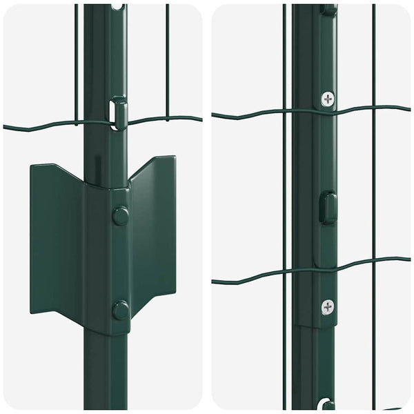 Euroaita with Post 10 x 1 m PVC-pinnoitettu teräs Vihreä Verkko