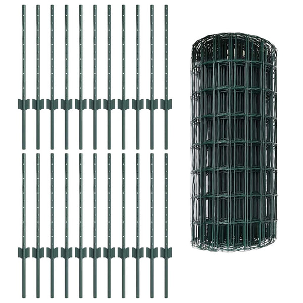 Euroaita with Post 50 x 0,6 m PVC-pinnoitettu teräs Vihreä