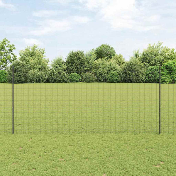 Euroaita with Post 10 x 1,4 m PVC-pinnoitettu teräs Harmaa