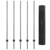 Euroaita with Post 10 x 1,4 m PVC-pinnoitettu teräs Harmaa