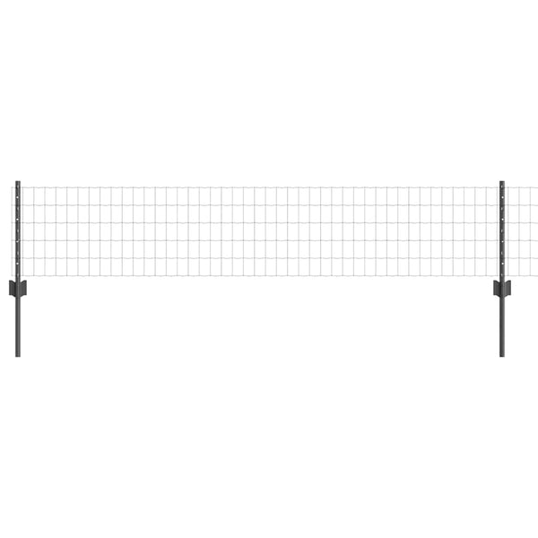 Euroaita with Post 10 x 0,4 m PVC-pinnoitettu teräs Harmaa