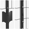 Euroaita with Post 10 x 1,2 m PVC-pinnoitettu teräs Harmaa