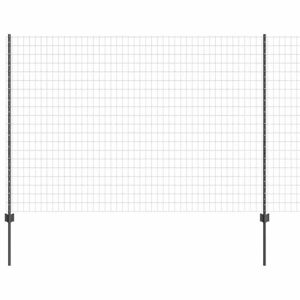 Euroaita with Post 10 x 1,6 m PVC-pinnoitettu teräs Harmaa