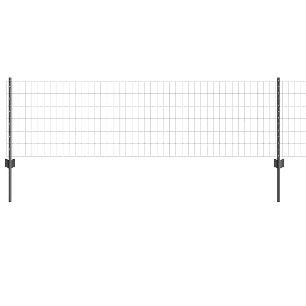 Euroaita with Post 10 x 0,6 m PVC-pinnoitettu teräs Harmaa