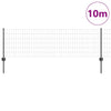 Euroaita with Post 10 x 0,6 m PVC-pinnoitettu teräs Harmaa