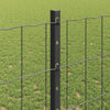 Euroaita with Post 10 x 1,2 m PVC-pinnoitettu teräs Harmaa