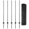 Euroaita with Post 10 x 1,2 m PVC-pinnoitettu teräs Harmaa