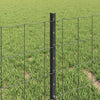 Euroaita with Post 10 x 0,4 m PVC-pinnoitettu teräs Harmaa