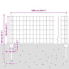 Euroaita with Post 10 x 0,6 m PVC-pinnoitettu teräs Harmaa