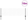 Euroaita with Post 10 x 0,6 m PVC-pinnoitettu teräs Harmaa