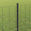 Euroaita with Post 10 x 0,8 m PVC-pinnoitettu teräs Harmaa