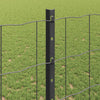 Euroaita with Post 10 x 1,2 m PVC-pinnoitettu teräs Harmaa