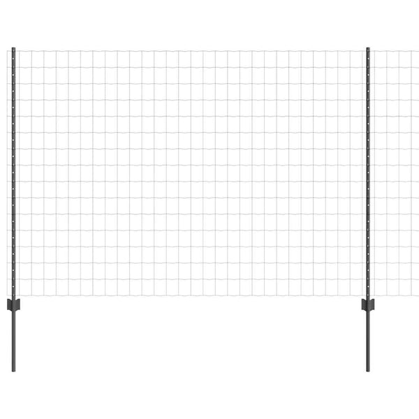 Euroaita with Post 10 x 1,6 m PVC-pinnoitettu teräs Harmaa