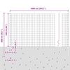 Euroaita with Post 10 x 1,6 m PVC-pinnoitettu teräs Harmaa