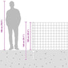 Euroaita with Post 10 x 1 m PVC-pinnoitettu teräs Harmaa Verkko