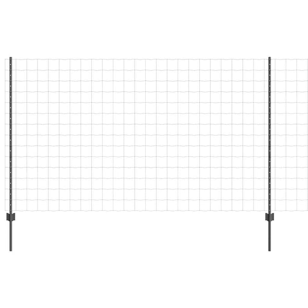 Euroaita with Post 10 x 1,4 m PVC-pinnoitettu teräs Harmaa