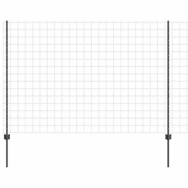 Euroaita with Post 10 x 1,6 m PVC-pinnoitettu teräs Harmaa