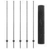 Euroaita with Post 10 x 1,6 m PVC-pinnoitettu teräs Harmaa