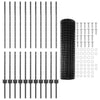 Euroaita with Post 25 x 1,2 m PVC-pinnoitettu teräs Harmaa