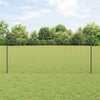 Euroaita with Post 25 x 1,2 m PVC-pinnoitettu teräs Harmaa
