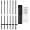Euroaita with Post 25 x 1,2 m PVC-pinnoitettu teräs Harmaa