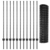 Euroaita with Post 25 x 1,2 m PVC-pinnoitettu teräs Harmaa