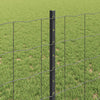 Euroaita with Post 25 x 0,8 m PVC-pinnoitettu teräs Harmaa