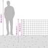 Euroaita with Post 25 x 0,8 m PVC-pinnoitettu teräs Harmaa